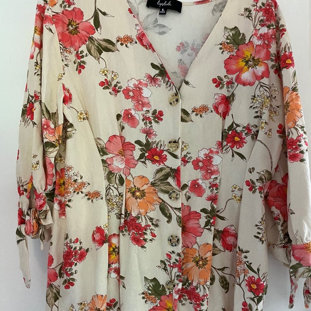 Womans Floral Linen Blend dress by Lipslide